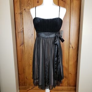 S.L. Fashions Dress Emma Beaded Mesh & Velvet size 12P